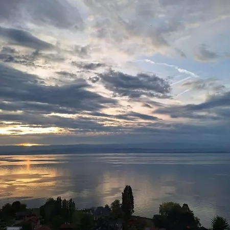 Appartement Avec Vue 180 Sur Le Lac Leman Thonon-les-Bains Extérieur photo