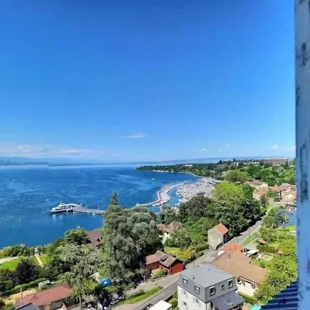 Appartement Avec Vue 180 Sur Le Lac Leman Thonon-les-Bains Extérieur photo